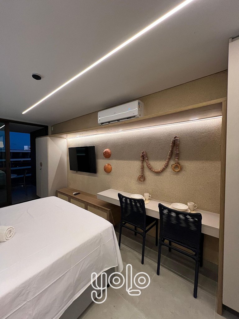 Studio com vista piscina no Beach Class Verano