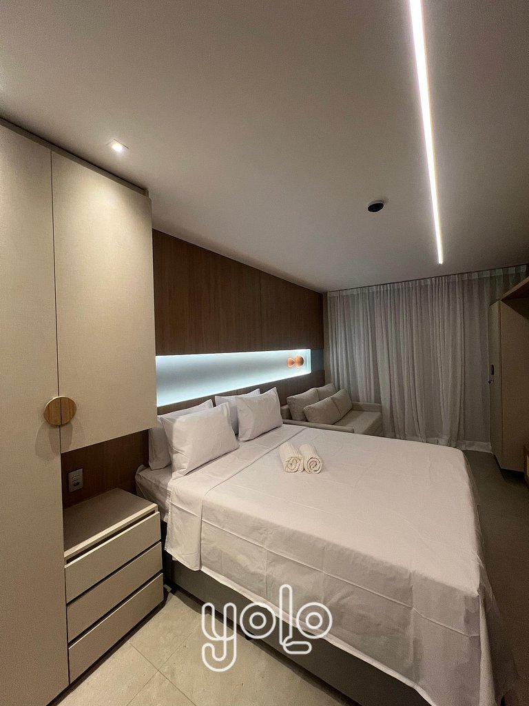 Studio com vista piscina no Beach Class Verano