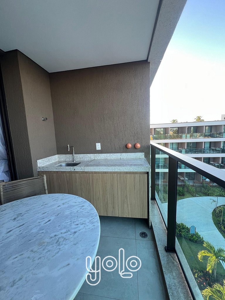 Studio com vista piscina no Beach Class Verano