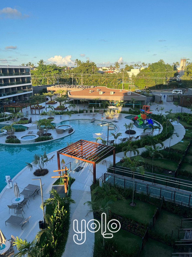 Studio com vista piscina no Beach Class Verano