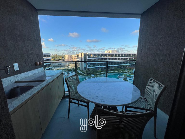 Studio com vista piscina no Beach Class Verano