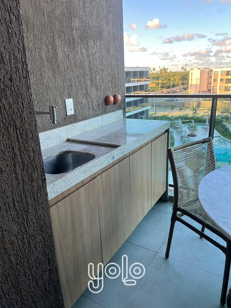 Studio com vista piscina no Beach Class Verano