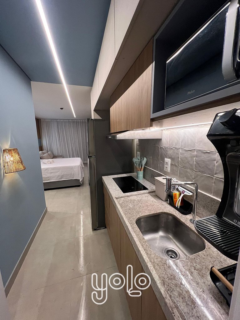 Studio com vista piscina no Beach Class Verano