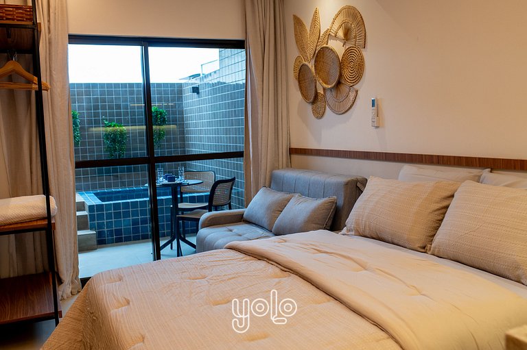 Flat com piscina privativa Carneiros #05