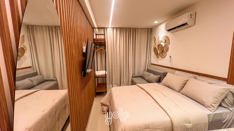 Flat com piscina privativa Carneiros #05