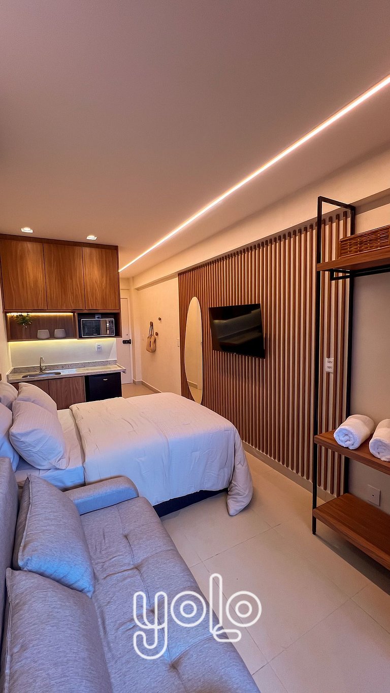 Flat com piscina privativa Carneiros #05