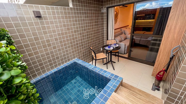 Flat com piscina privativa Carneiros #05