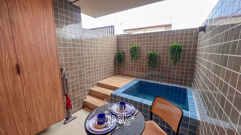 Flat com piscina privativa Carneiros #05