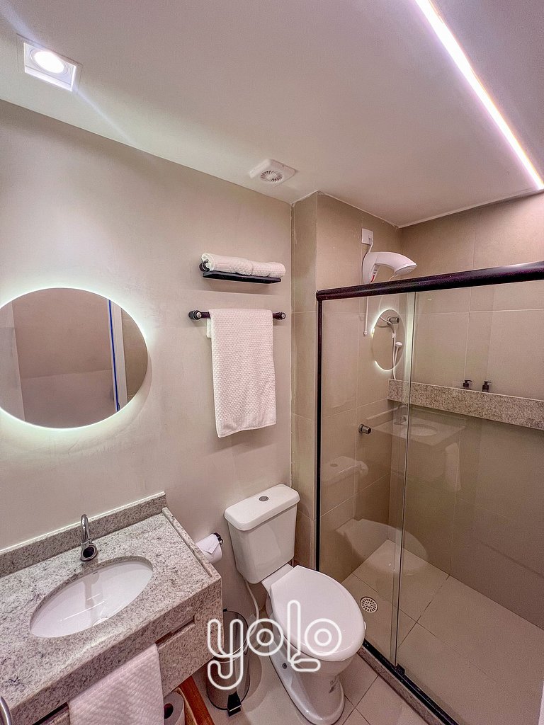 Flat com piscina privativa Carneiros #05