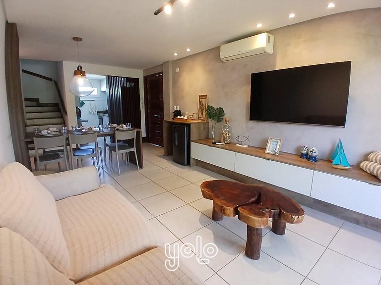 Duplex com varanda gourmet em Carneiros #101