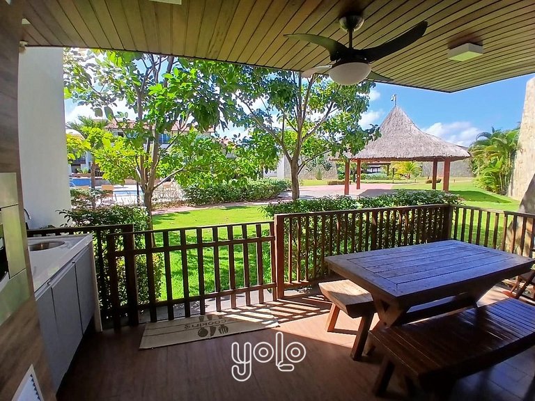 Duplex com varanda gourmet em Carneiros #101