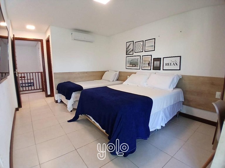 Duplex com varanda gourmet em Carneiros #101