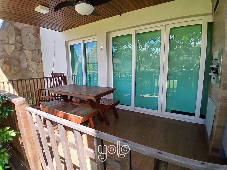 Duplex com varanda gourmet em Carneiros #101