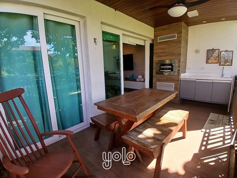 Duplex com varanda gourmet em Carneiros #101