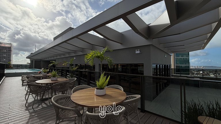 Studio Garden na Av Boa Viagem#108
