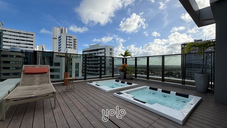 Studio Garden na Av Boa Viagem#108