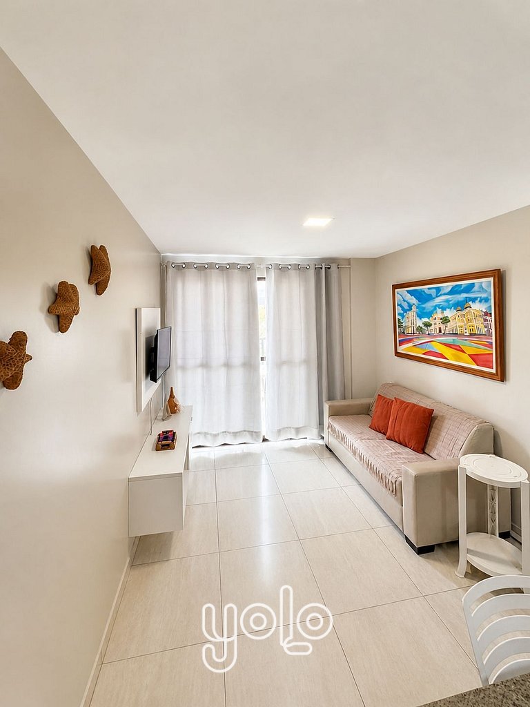 Flat 3qts no Aloha Residence – Porto de Galinhas