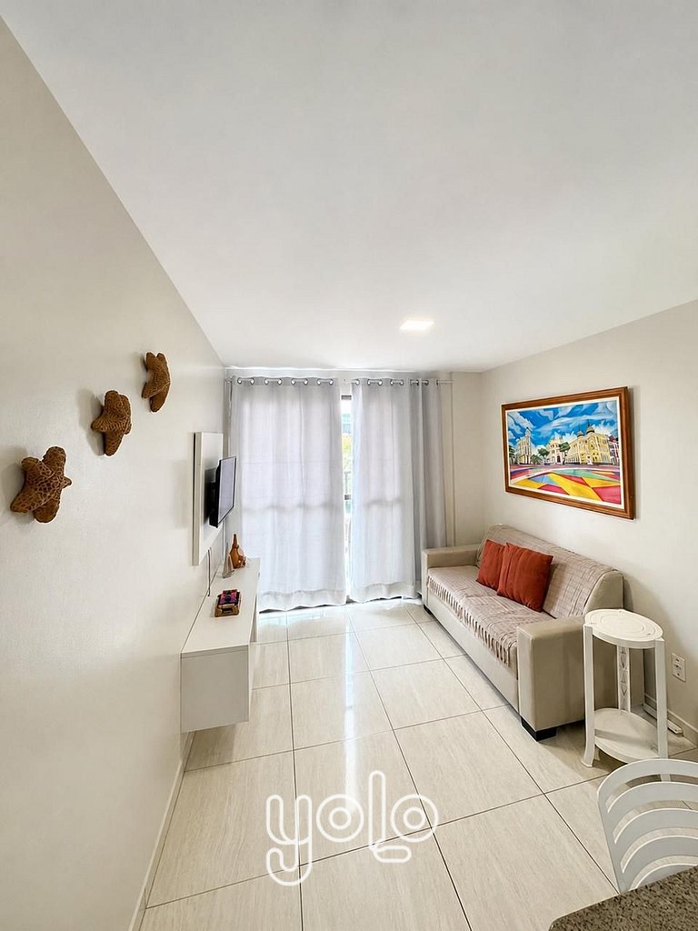 Flat 3qts no Aloha Residence – Porto de Galinhas