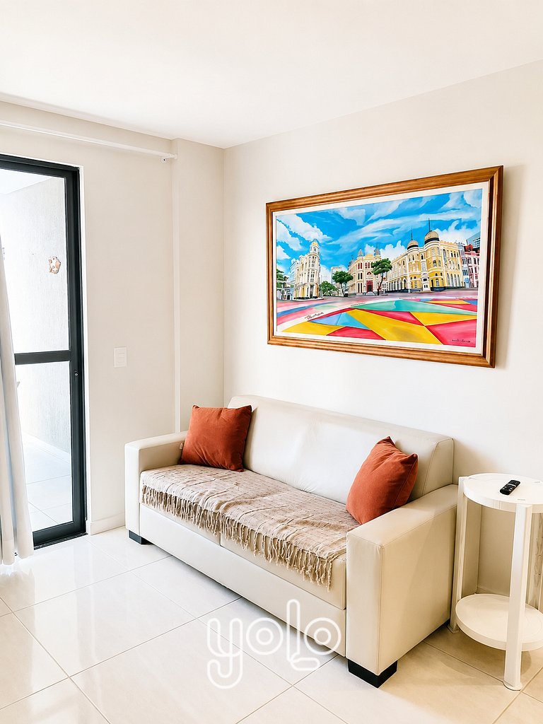 Flat 3qts no Aloha Residence – Porto de Galinhas