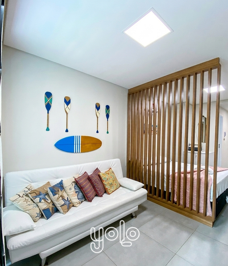 Flat 100m da Praia com Piscina no Rooftop #03