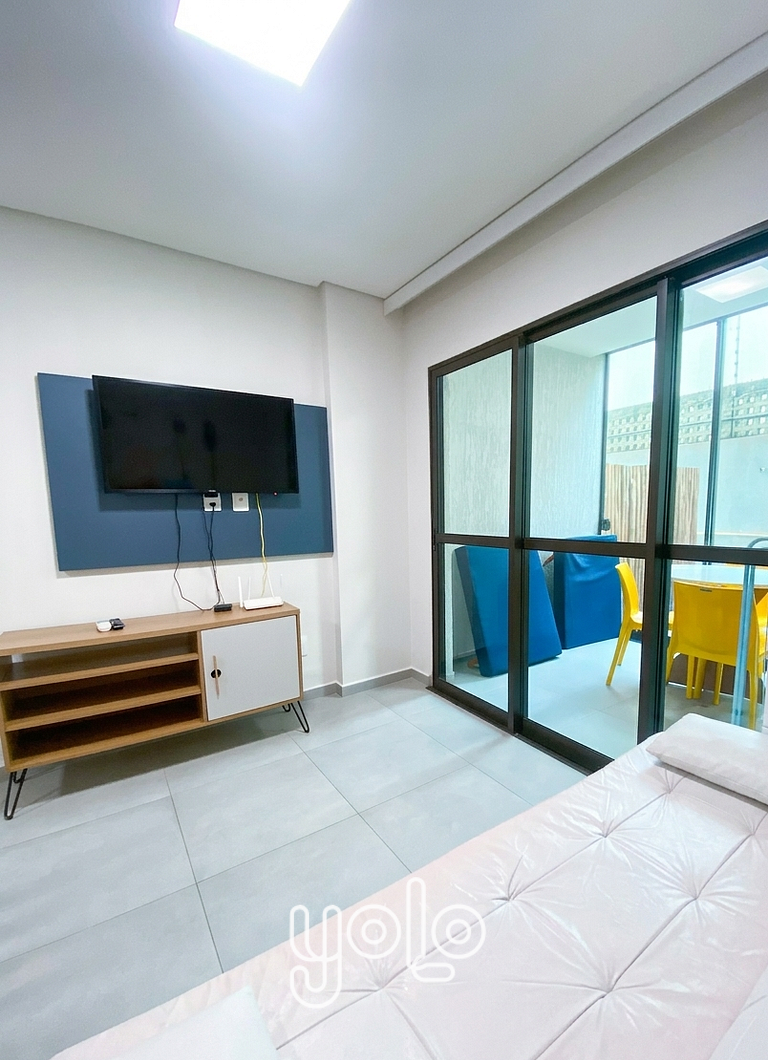 Flat 100m da Praia com Piscina no Rooftop #03