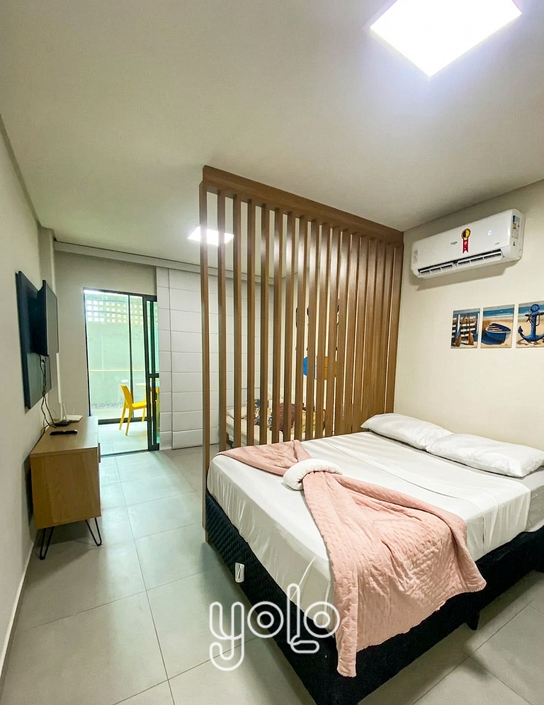 Flat 100m da Praia com Piscina no Rooftop #03