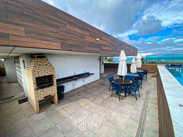 Flat 100m da Praia com Piscina no Rooftop #03