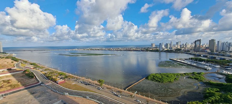 Flat 1 Quarto no Edf Parque do Cais Recife #1108